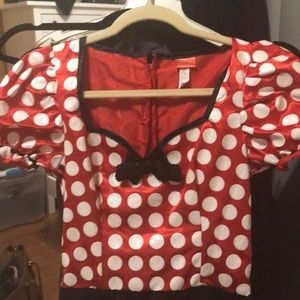 Disney Minnie Mouse Costume dress w/ Glitter Ears